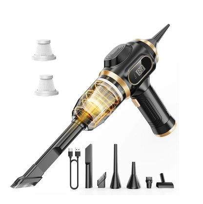 TurboVac Mini Pro™ – Portable Cordless Car Vacuum Cleaner